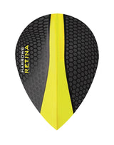 Harrows Retina Pear Yellow Dart Flights main product image showing the flight design and product contents