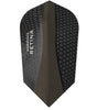 Harrows Retina Slim Black Dart Flights main product image showing the flight design and product contents