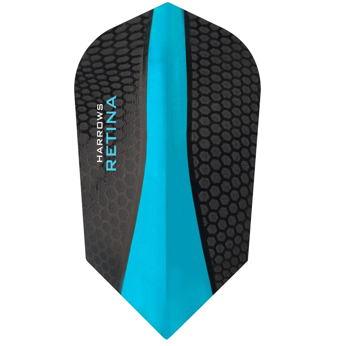 Harrows Retina Slim Blue Dart Flights main product image showing the flight design and product contents