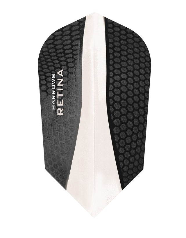 Harrows Retina Slim Clear Dart Flights main product image showing the flight design and product contents