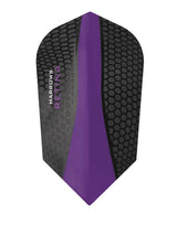 Harrows Retina Slim Purple Dart Flights main product image showing the flight design and product contents