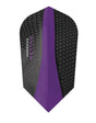 Harrows Retina Slim Purple Dart Flights main product image showing the flight design and product contents