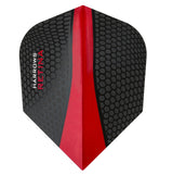 Harrows Retina Standard Red Dart Flights main product image showing the flight design and product contents