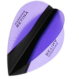 Harrows Retina X Pear Purple Dart Flights main product image showing the flight design and product contents