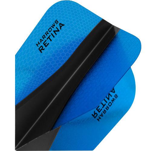 Harrows Retina X Standard Aqua Dart Flights main product image showing the flight design and product contents