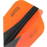 Harrows Retina X Standard Orange Dart Flights main product image showing the flight design and product contents