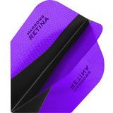 Harrows Retina X Standard Purple Dart Flights main product image showing the flight design and product contents