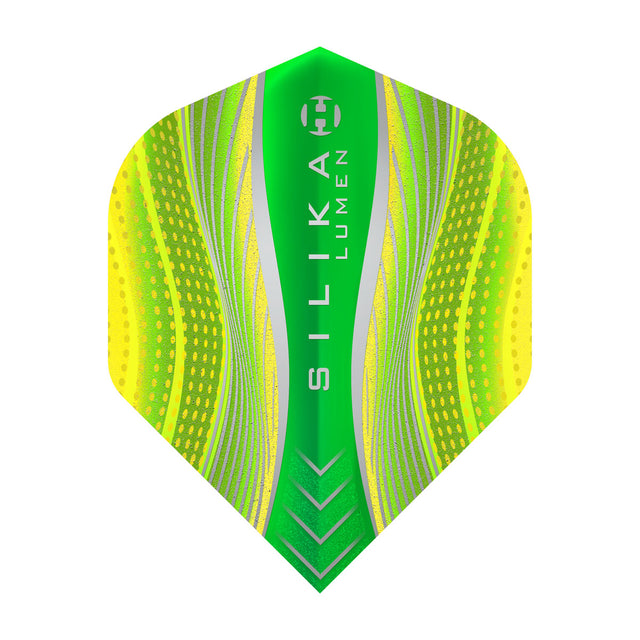 Silika Lumen No2 Standard Yellow Dart Flights by Harrows main product image on a white background.