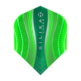 Harrows Silika Lumen No6 Standard Green Dart Flights main product image showing the flight design and product contents