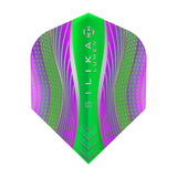 Silika Lumen No6 Standard Purple and Green Dart Flights by Harrows main product image on a white background.