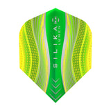 Harrows Silika Lumen No6 Standard Yellow Dart Flights main product image showing the dart flights and product contents