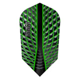 Harrows Silika Slim Green Dart Flights main product image showing the dart flights and product contents