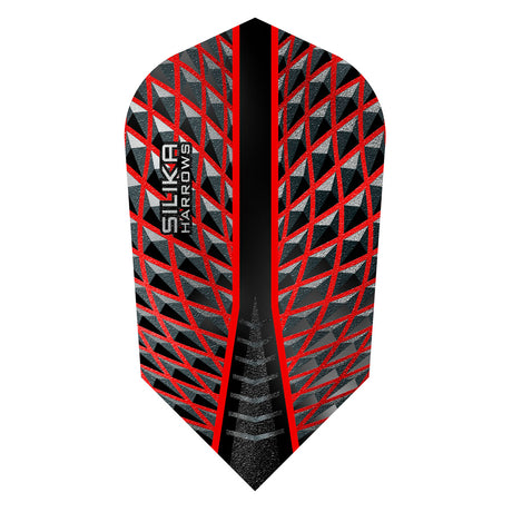 Harrows Silika Slim Red Dart Flights main product image showing the dart flights and product contents