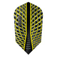 Harrows Silika Slim Yellow Dart Flights main product image showing the dart flights and product contents
