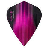 Harrows Sonic Kite Pink Dart Flights main product image showing the flight design and product contents