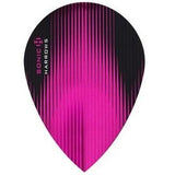 Harrows Sonic Pear Pink Dart Flights main product image showing the flight design and product contents