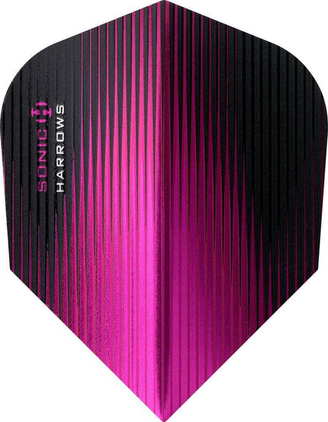 Harrows Sonic Standard Pink Dart Flights main product image showing the flight design and product contents