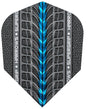 Harrows Supergrip Blue 100 Micron Dart Flights main product image showing the flight design and product contents