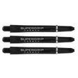 Harrows Supergrip Carbon Extra Strong Dart Stems Shafts Black Silver Medium length variant image
