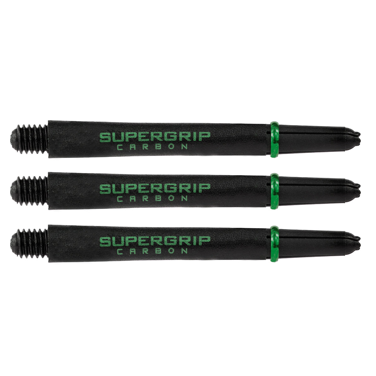 Harrows Supergrip Carbon Extra Strong Dart Stems Shafts Green Medium length variant image