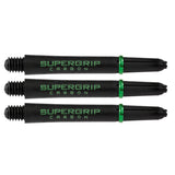Harrows Supergrip Carbon Extra Strong Dart Stems Shafts Green Midi length variant image