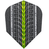 Harrows Supergrip Green Dart Flights main image on a white background.