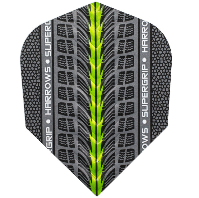 Harrows Supergrip Green Dart Flights main image on a white background.