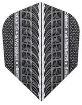 Harrows Supergrip Silver 100 Micron Dart Flights 1700 main product image showing the flight design and product contents