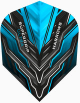 Harrows Supergrip Ultra Aqua Standard Dart Flights main product image showing the flight design and product contents