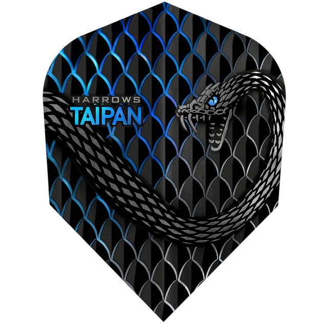 Harrows Taipan Aqua Standard Dart Flights main product image showing the dart flights and product contents