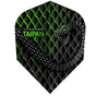 Harrows Taipan Green Standard Dart Flights main product image showing the dart flights and product contents