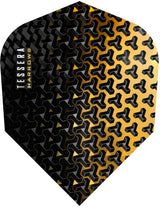 Harrows Tessera Gold Standard Dart Flights main product image showing the flight design and product contents