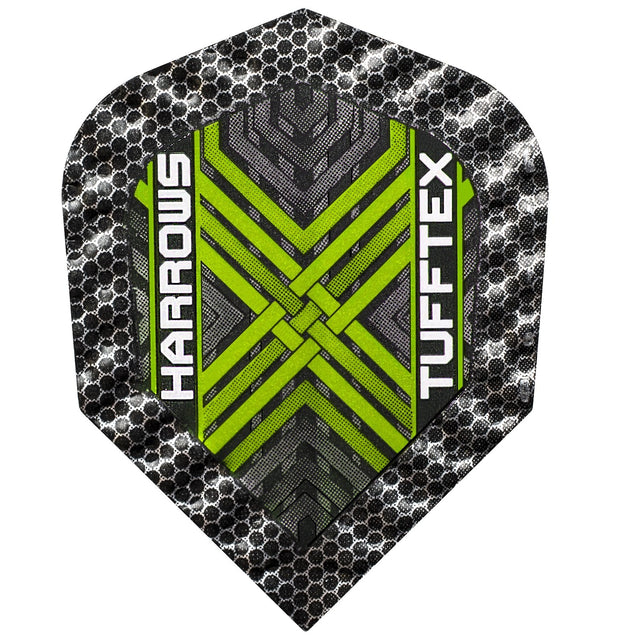 Harrows Tufftex Green Dart Flights main image on a white background.