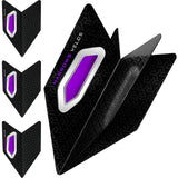 Harrows Velos Purple Dart Flights main product image showing the flight design and product contents