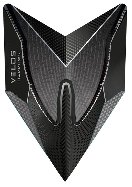 Harrows Velos Smokey 1014 Dart Flights main product image showing the flight design and product contents