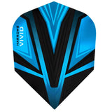 Harrows Vivid Aqua Dart Flights main product image showing the flight design and product contents
