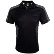Harrows Vivid Grey and Black Dart Shirt front view image showing the complete shirt design, colours, and styling details