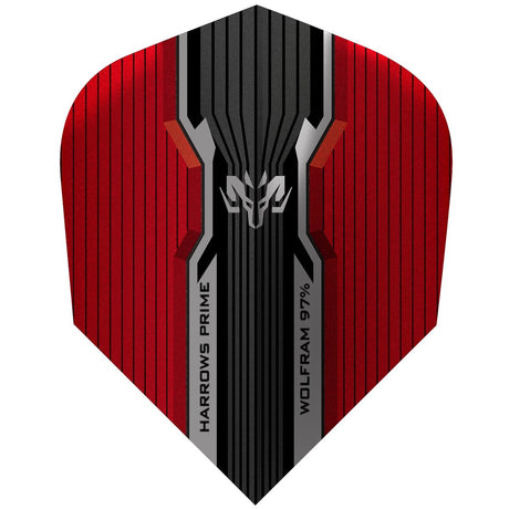 Harrows Wolfram Red Dart Flights main product image showing the flight design and product contents