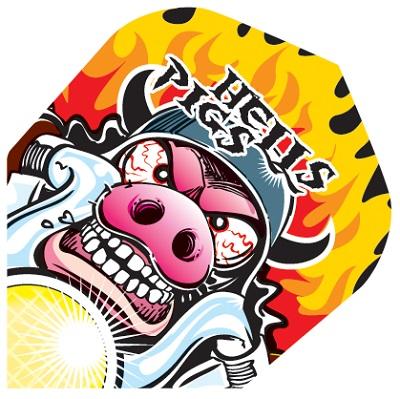 Harrows Quadro Hells Pig Dart Flights (FB2000)