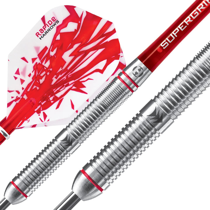 Harrows Rapide 90% Tungsten Steel Tip Darts - Style A - Ringed