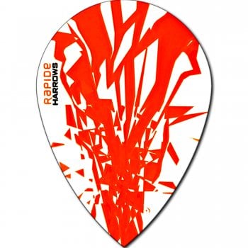 Harrows Rapide Pear Orange on White Dart Flights