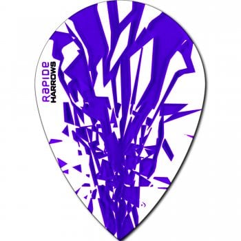 Harrows Rapide Pear Purple on White Dart Flights