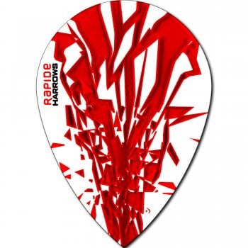 Harrows Rapide Pear Red on White Dart Flights