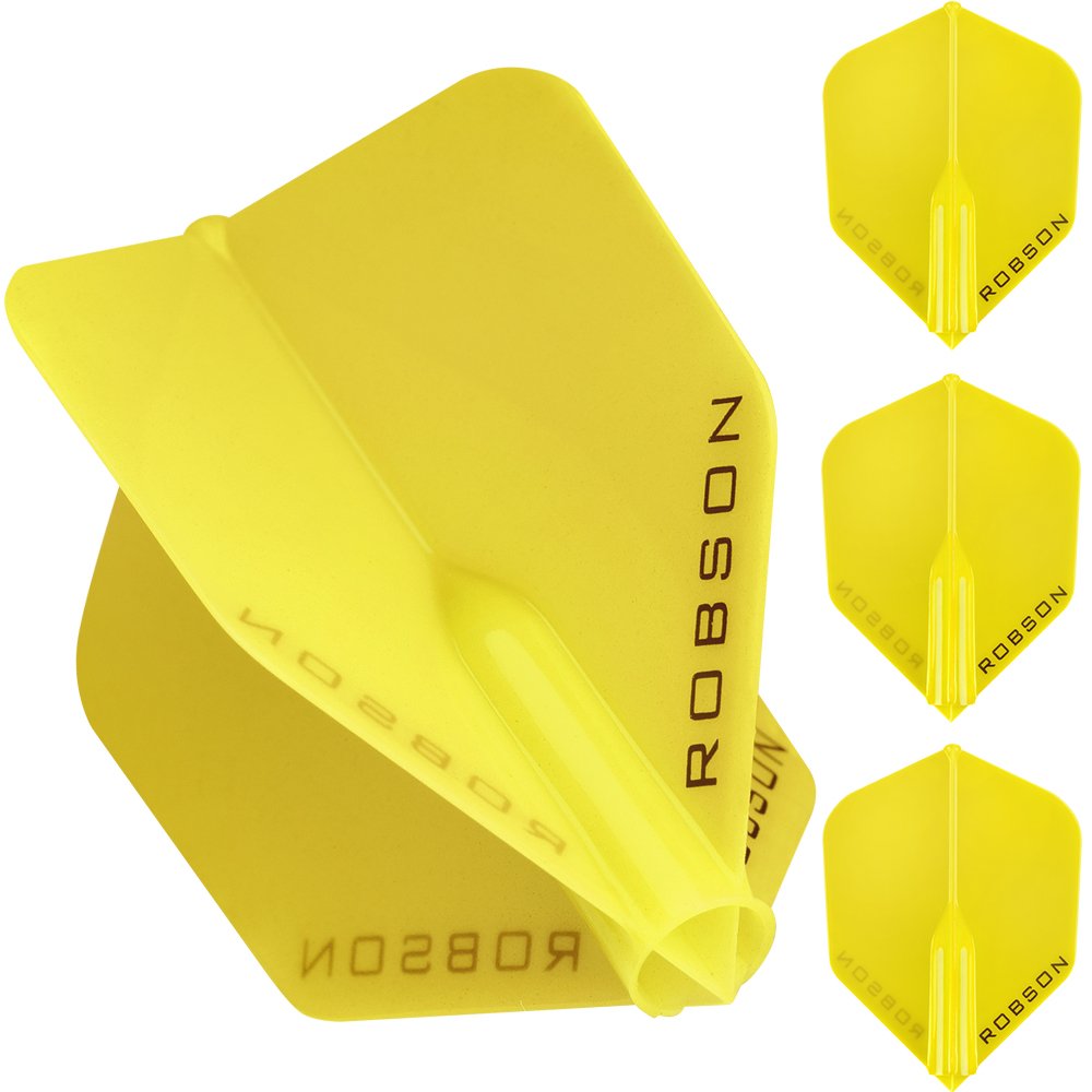Robson Plus Dart Flights Yellow No6 Standard Shape