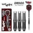 Tribal Weapon Savage Steel Tip Darts main product image showing the darts, packaging, flights, shafts, and included accessories