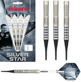Gary Anderson Silver Star Style 2 80% Tungsten Soft Tip Darts by Unicorn