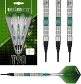 Unicorn T90 Core XL Green 90% Tungsten Soft Tip Darts
