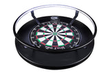 Target Corona Dartboard Lighting System image showing how the lighting system attaches to and surrounds the dartboard