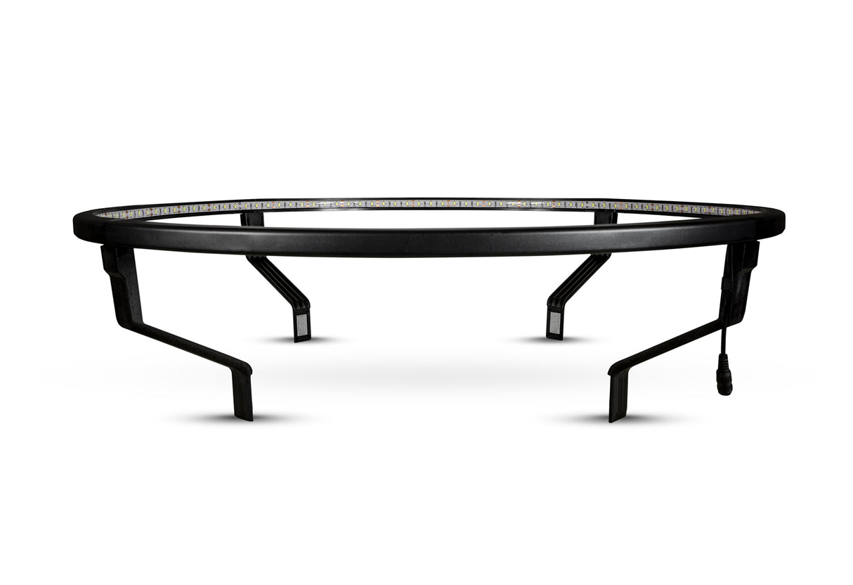 Target Corona Dartboard Lighting System product image showing the lighting system from the side angle