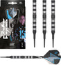 Phil Taylor Power Series Black Soft Tip Darts main product image showing the darts, packaging, flights, shafts, and included accessories